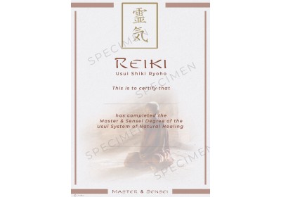Reiki Master & Sensei Certificate